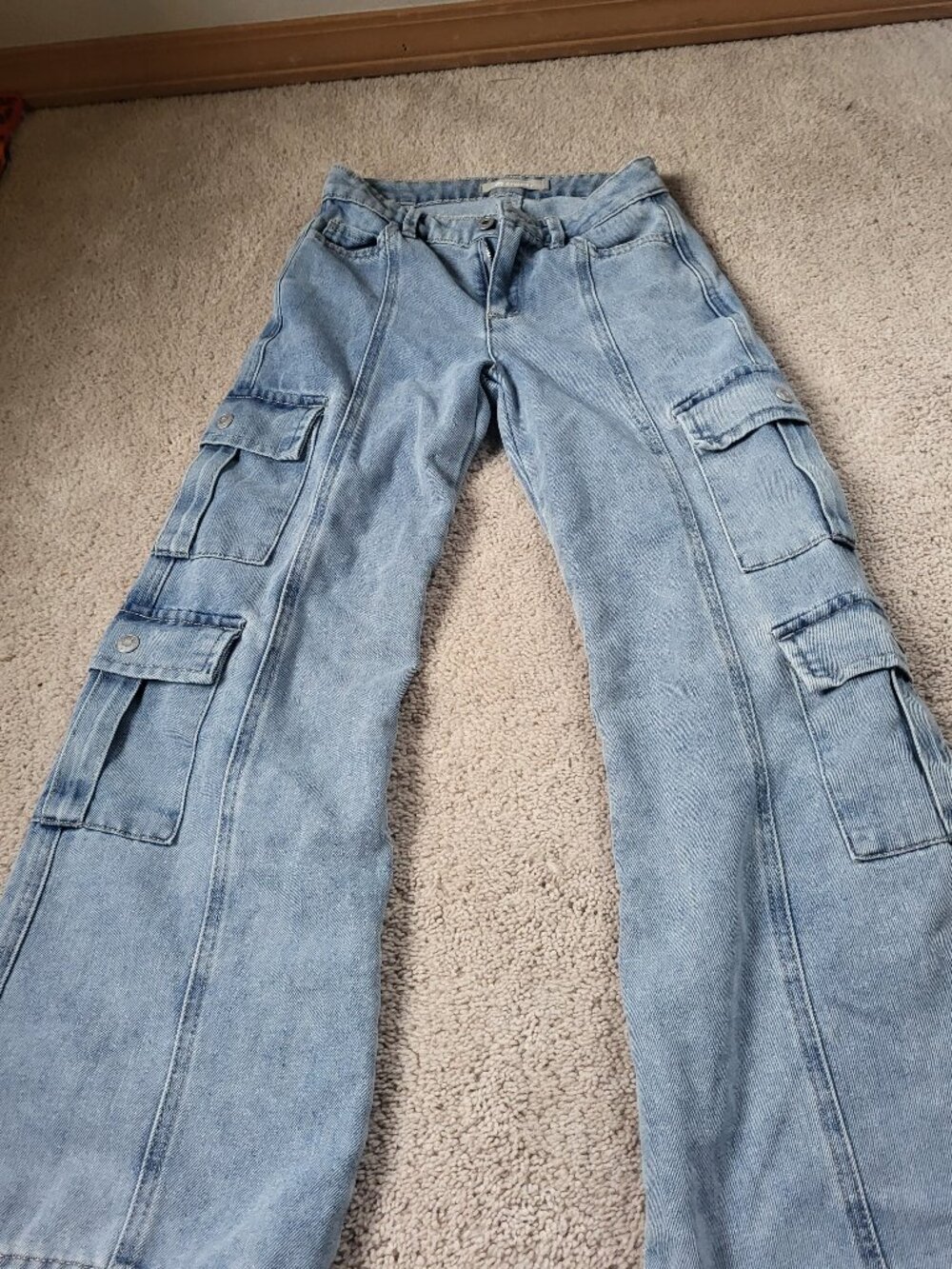 Youth Girls Tractr Kids Cargo Jeans (Y 9/10)